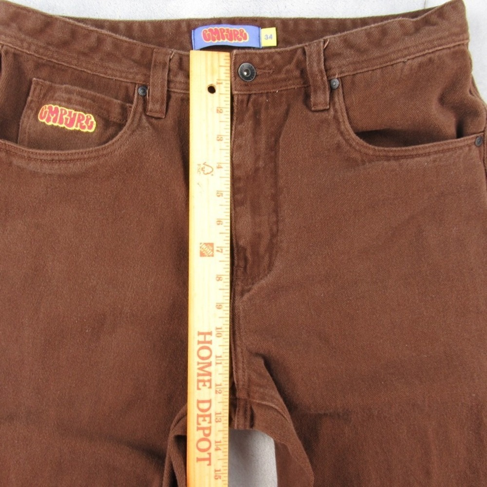 Empyre Relaxed Fit Brown Cotton Skate Pants Mens Size 34 Baggy Streetwear - Picture 4 of 11